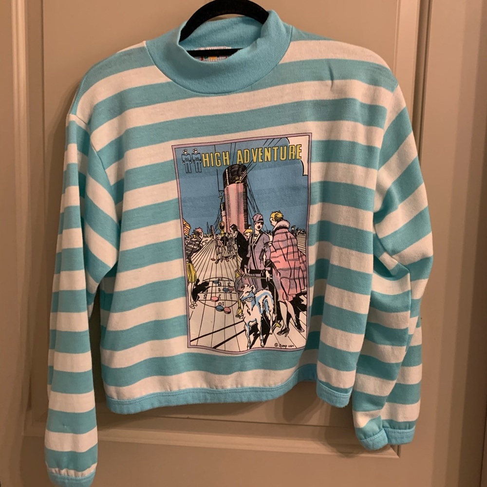Vintage Titanic High Collar Sweatshirt Sweater